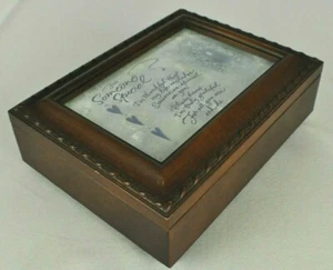 Someone Special Woodgrain Rope Trim Jewelry Music Box Wind Beneath My Wings - Picture 1 of 6
