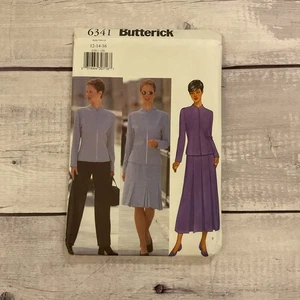 Butterick 6341 Schnittmuster Anzug Jacke Rock Hose Miss Größe 12-16 UNGESCHNITTEN - Bild 1 von 3