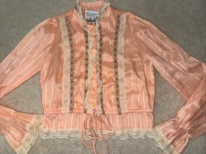 Vintage RAG-O-MUFFINS Danuta Kraft Victorian-Style Vintage Bluse Hemd Langarm - Bild 1 von 5