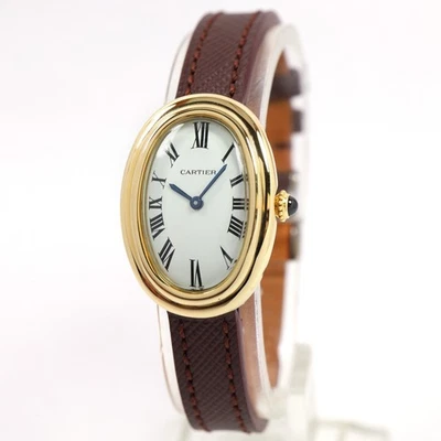 Ladies Cartier Baignoire 78094 22MM White Paris Dial 18K Yellow Gold - Image 1 of 4