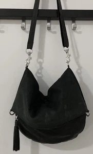 Flannel Designer Large Hobo Black Bag. - Picture 1 of 10