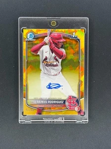 Rainiel Rodriguez 2025 First Bowman Chrome Sapphire Gold Refractor Auto /50 - Picture 1 of 2