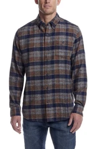 Weatherproof Vintage Men’s Flannel Shirt Button Front Plain Long Sleeve Size XL - Picture 1 of 8