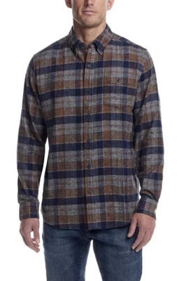 Weatherproof Vintage Men’s Flannel Shirt Button Front Plain Long Sleeve Size XL - Image 1 of 4