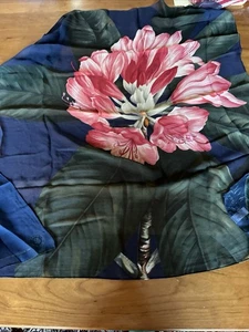 VTG ECHO 100% Silk Smithsonian 1995 Museum Collection Scarf 34” X 34” Flower - Picture 1 of 15