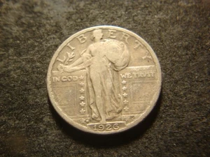 1926-D F ss FETTDATUM Stehende Freiheit Viertel Premium Münze TZX - Bild 1 von 2