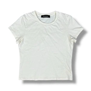 Reformation weißes Kurzarm T-Shirt Freizeit Basics Gr. S - Bild 1 von 6