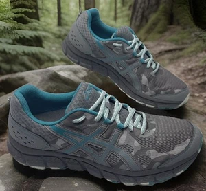 ASICS GEL Scram 4 Gray Camouflage Blue Women’s Size 11 Very Good Condition - Picture 1 of 10