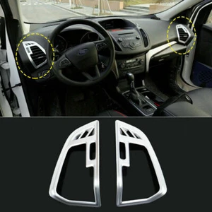 For Ford Kuga Escape 2013-2019 Silver Matte Front Side Air Outlet Vent Frame ABS - Picture 1 of 7