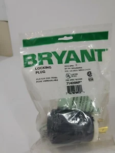 Bryant Plug 71420NP 20A Locking Connector 3P 4W 125/250VAC L14-20 BK/WT TechSpec - Picture 1 of 5