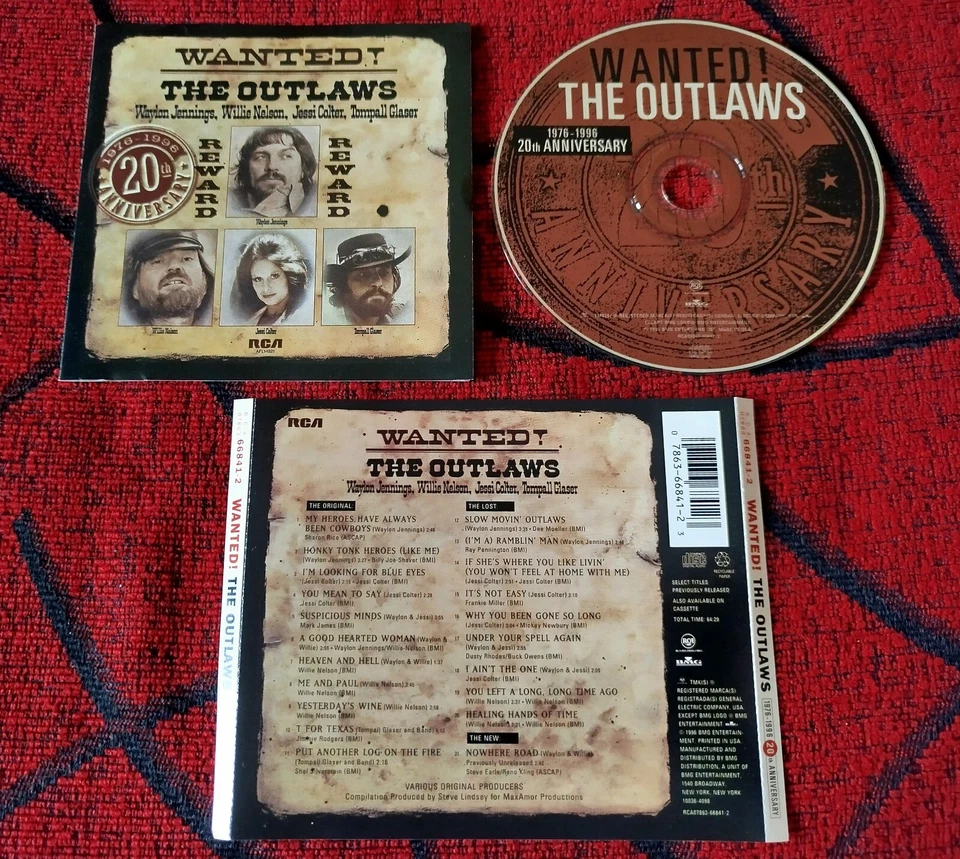 THE OUTLAWS ** Wanted!: 1976-1996 20th Anniversary ** USA CD Waylon Jennings - Image 1 of 1