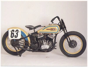 Harley-Davidson 1936 45 cúbicos in. WR Wisconsin Racer - Postal American Thunder - Imagen 1 de 2