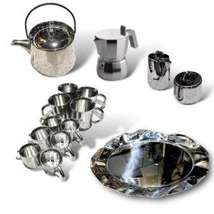 Juego de té y café cromado, HK Living, Georg Jensen, H&M Home, Alessi NUEVO £359-£441 - Imagen 1 de 21