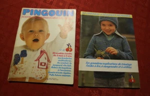2 catalogues tricot anciens PINGOUIN un enfant, un layette - Imagen 1 de 5