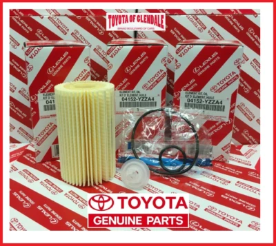 TOYOTA LAND CRUISER,SEQUOIA,TUNDRA OIL FILTER SET OF 3 GENUINE OEM 04152-YZZA4 - Image 1 of 3