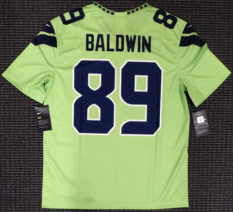 DOUG BALDWIN UNSIGNED SEATTLE SEAHAWKS ACTION GREEN NIKE JERSEY SIZE M 159830 Cover