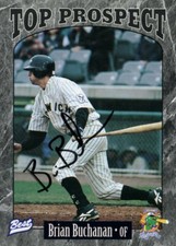 1997 Norwich Navigators BRIAN BUCHANAN Signed Card autograph RC TWINS YANKEES
