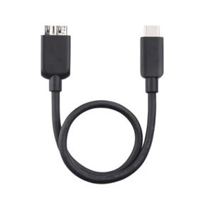 Câble disque dur 1 pied Micro B vers USB C - USB 3.1 10 Gbit/s Noir - Photo 1 sur 5