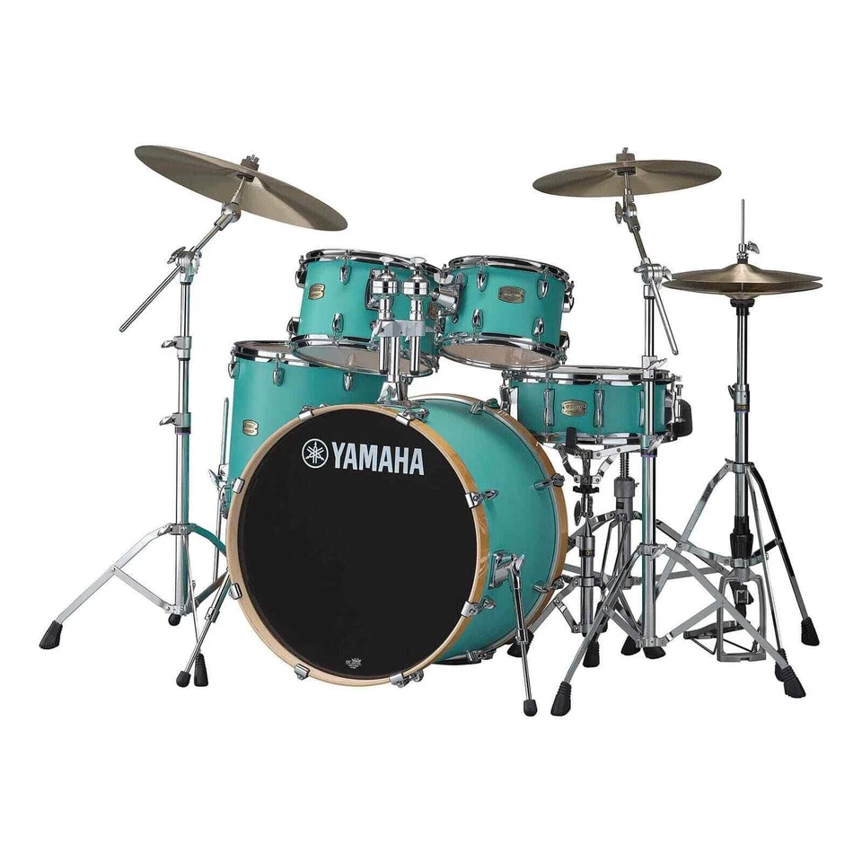 Yamaha Stage Custom Birch 5pc Drum Set w/22BD Matte Surf Green - SBP2F50MSG