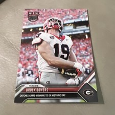 2023 BOWMAN U NOW CARD GEORGIA BULLDOGS BROCK BOWERS #11 GAME WINNING TD
