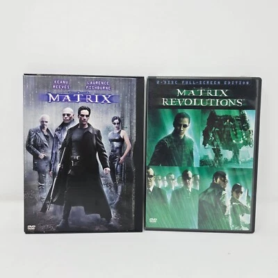 Matrix & Matrix Revolutions Keanu Reeves 2 Disk Full Screen Edition Used - Image 1 of 4