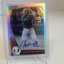 2021 Panini Prizm Draft Picks Adrian Del Castillo Silver Prizm Auto PDP67