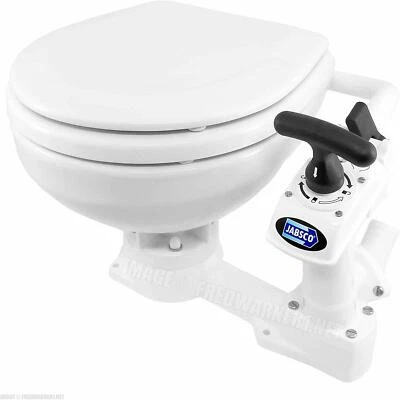 Jabsco Twist n Lock Manual Head Marine Boat Toilet with Compact Bowl 29090-5000 - Image 1 of 4