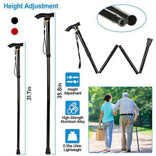 Lightweight Folding Walking Stick Adjustable Height Walk Cane Collapsible Cane