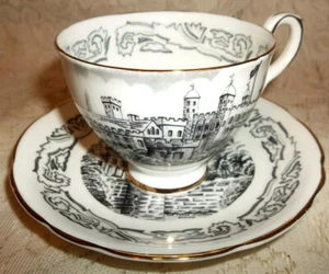 CUP & SAUCER SET ROYAL STAFFORD BONE CHINA ENGLAND - Picture 1 of 3