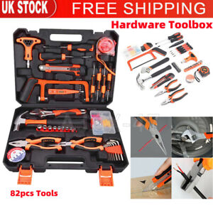 82pcs Practical Hardware Maintenance Toolbox Electrician Hand Tool Kit With Case