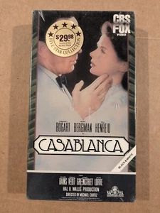 CASABLANCA (1942) VHS Tape CBS FOX Movie, Factory Sealed, 1984 WATERMARK - Picture 1 of 8