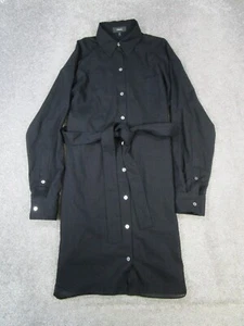 Theory Shirt Dress Womens Petite Black Wool Wrap * - Picture 1 of 12