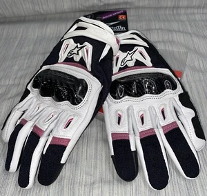 Gants de moto femme Alpinestars Stella SMX 2 Air Carbon V2 noir/blanc/rose - Photo 1/8
