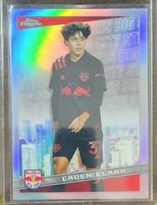 2022 Topps Chrome MLS Big City Strikers Caden Clark Rookie RC Refractor SP NM
