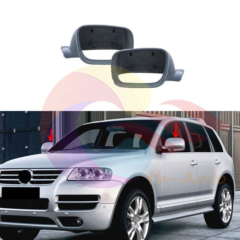 1 par de cubiertas de espejo retrovisor sin pintar para VW Volkswagen Touareg años 2003-2007 Foto 1 de 4