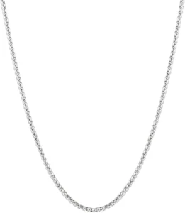 2.5Mm/4Mm Silver Stainless Steel Wheat Chain Necklace Jewelry for Men - Picture 1 of 12