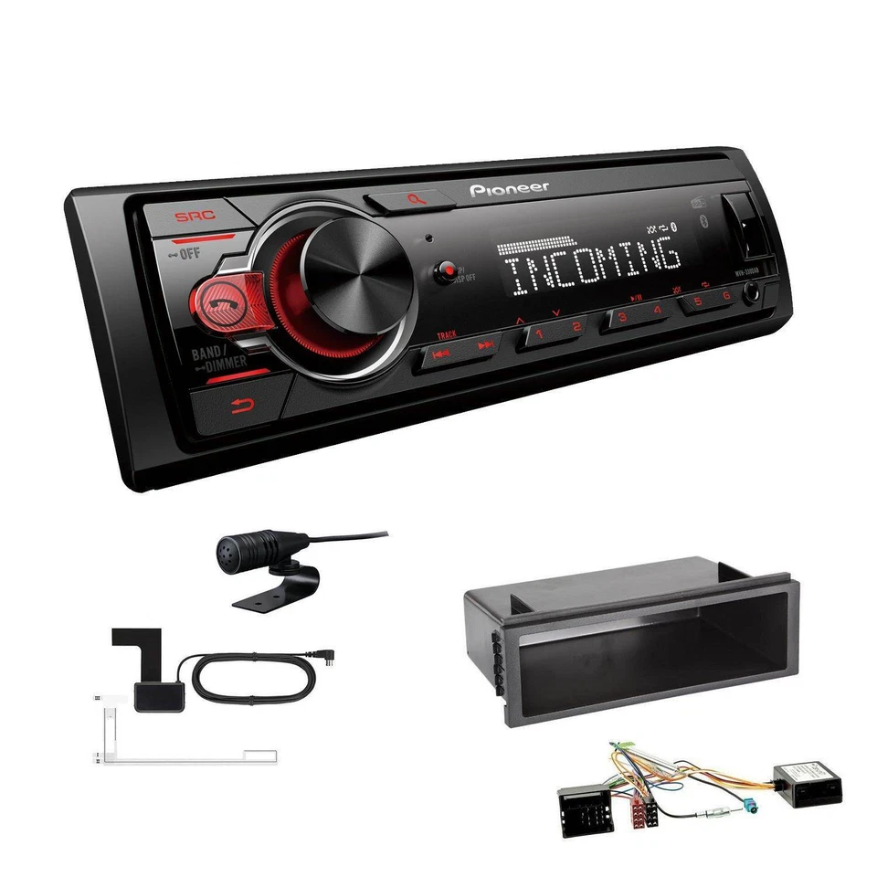 Pioneer MVH-330 DAB Radio Bluetooth für Volkswagen VW T5 Transporter mit Canbus