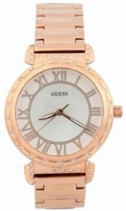 Reloj Guess Damas Oro Rosa Blanco Hermoso Diseño UK Stock W0831L2 - Imagen 1 de 8