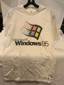 Vintage Unisex Microsoft Windows 95 T-Shirt Genuine, Size M, Color White - Picture 1 of 9