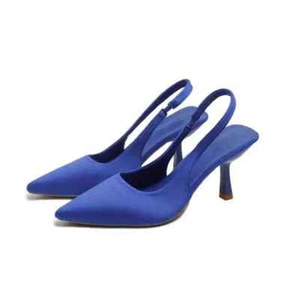 Women's Slingback High Heels, Solid Color Pointed Toe Slip On Stiletto Heels, Ve - Picture 1 of 5