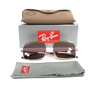 Gafas de sol Ray-Ban RB1971 CUADRADAS 9202/G9 cuadradas de oro rosa con espejo rojo cromado Foto 1 de 4