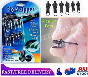 6 Pcs Fix Zip Puller Instant Zipper Clip & Zip Quick Fix Zip Puller Removable - Picture 1 of 18