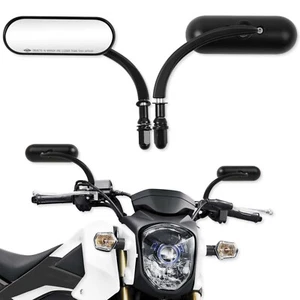 Espejos retrovisores laterales ovalados para motocicleta aptos para Harley Street Glide Road King Softail Dyna - Imagen 1 de 10