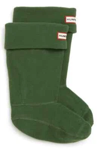Hunter Kids Green Original Fleece Welly Boot Socks Size S (8-10) L26330 - Picture 1 of 2