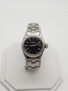 Estate $8000 ROLEX OYSTER PERPETUAL SS 18k White Gold Ladies Watch SERVICED - Picture 1 of 7