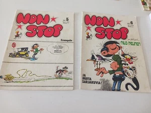 2 X Gaston Lagaffe Tintin in America 1976 Finnish Comic Corto Maltese Lucky Luke - Picture 1 of 12