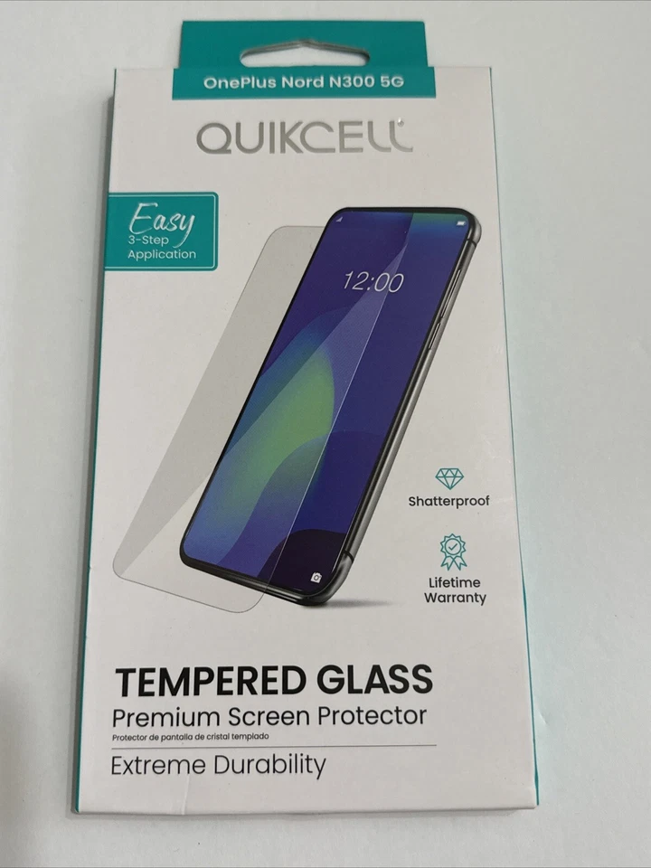QUIKCELL Premium Tempered Glass Screen Protector for OnePlus Nord N300 5G - Image 1 of 2