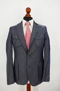 Pal Zileri Concept Sakko Gr.48 Schurwolle Leinen Baumwolle Blue Label Neuwertig - Imagen 1 de 10