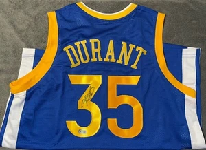 Kevin Durant Signed/Autographed Custom Blue XL Golden State Warriors Jersey BAS - Picture 1 of 4