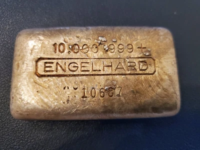 Barra de plata vertida Engelhard de colección rara de 10 oz tercera serie ¡menos de 25 de colección!! Foto 1 de 4